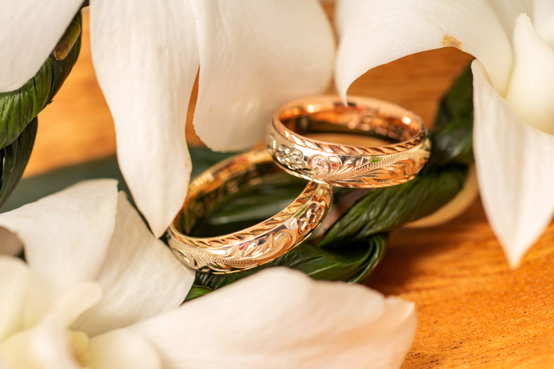 no.8 hawaii hawaiian jewelry ring pair wedding ハワイ　結婚式　ウェディング　ペアアイテム　お揃い