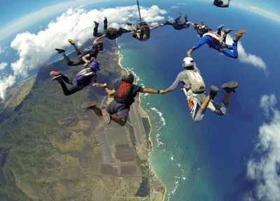 skydiving