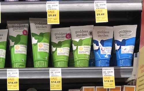 goddes garden sunscreen USA アメリカ　ゴッデスガーデン　ナチュラルサンスクリーン　オーガニック日焼け止め　ホールフーズ