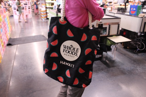 ホールフーズ　ホールフーズトート　カイルア　ハワイ　ハワイ限定　トートバッグ　wholefoods hawaii kailua スイカ